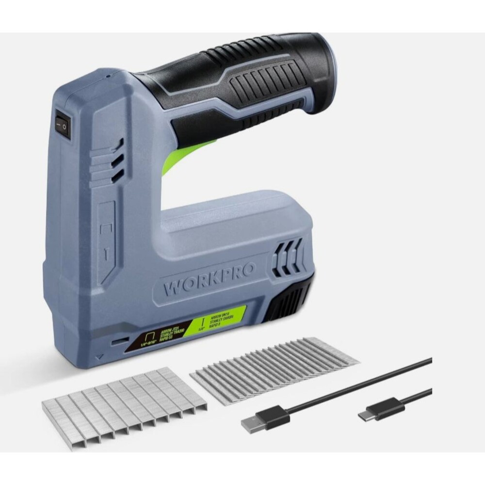 WORKPRO 3.6V Power Electric Cordless 2-in-1 Staple and Nail Gun 2.0Ah Battery